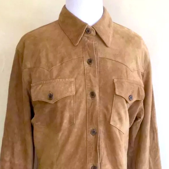 RALPH LAUREN Western Equestrian Glove Soft Suede Leather Coat Dress 8 RARE NWT!! - Picture 6 of 13
